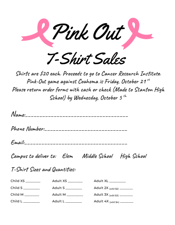 Pink out shirt